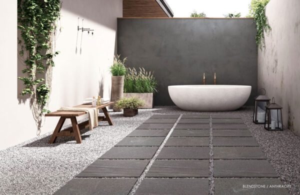 Blendstone Collection porcelain pavers - Anthracita